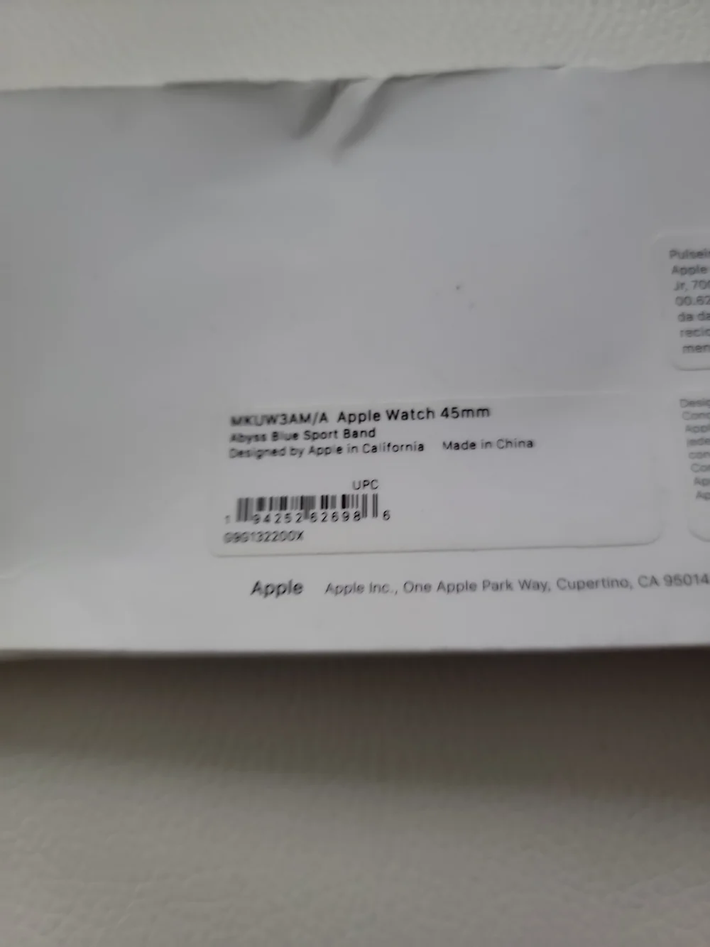 Apple Original  Silicone Smartwatch Sports Band, 45mm, Abyss Blue